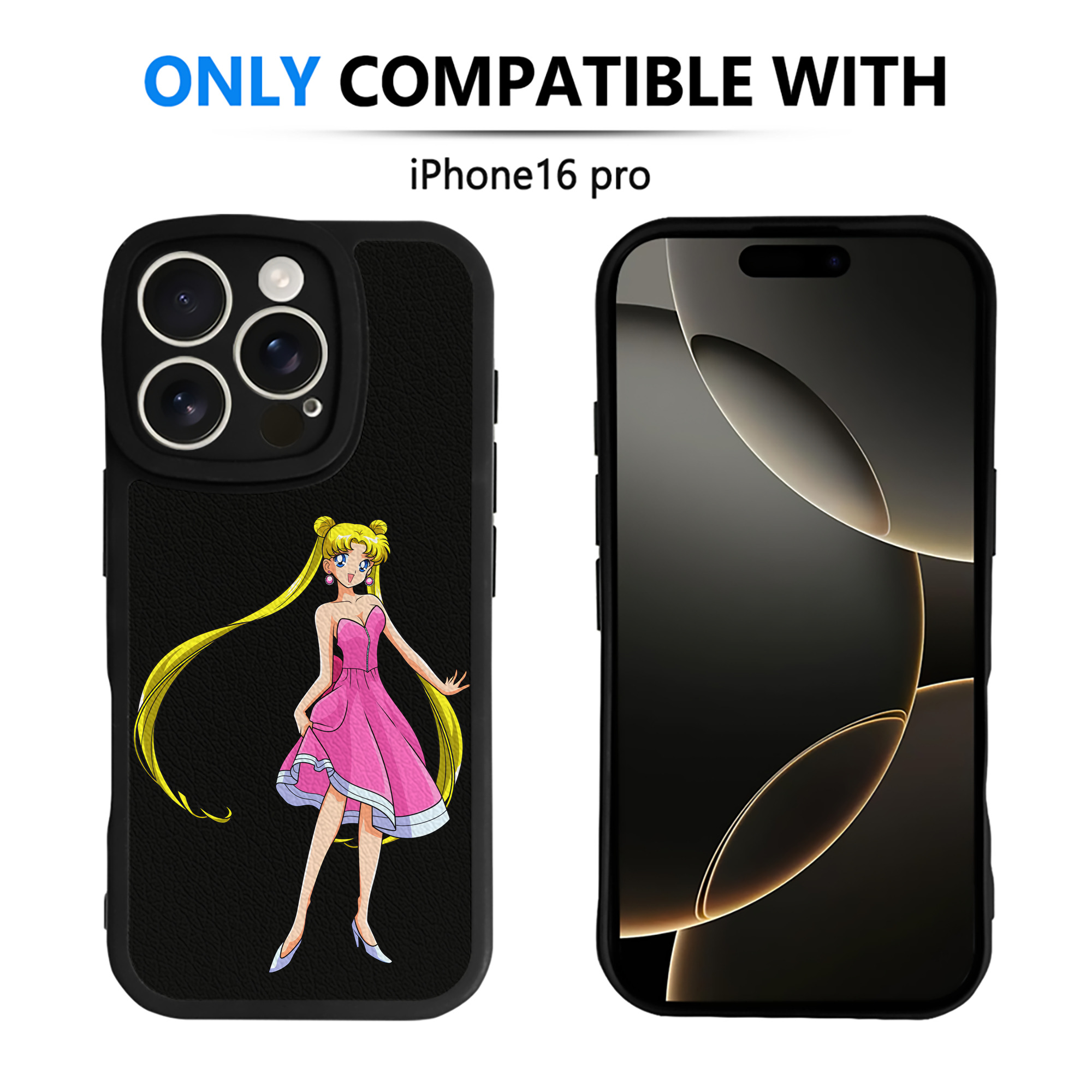 （画像用） 美少女戦士セーラームーン 愛野 美奈子 あいの みなこ Sailor Moon Aino Minako 【iPhone 16シリーズ対応】シリコンスマホケース（レザー調） 材質：シリコン